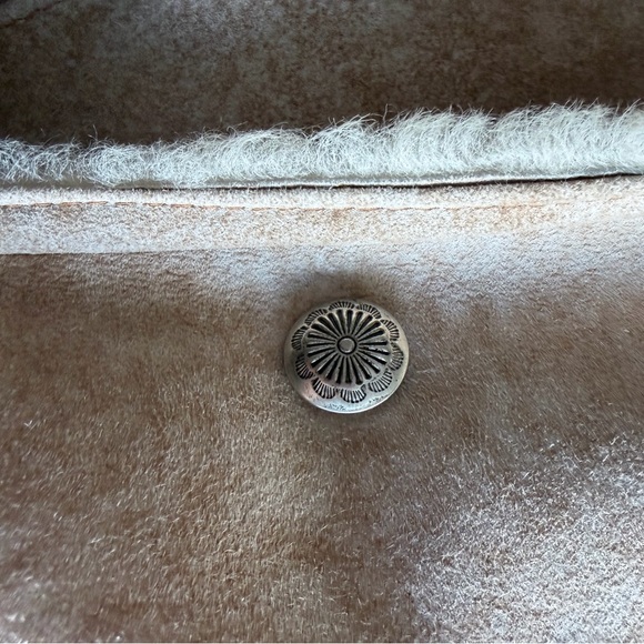 Women's Tan 100% sheepskin Shearling Coat size small - Picture 5 of 11